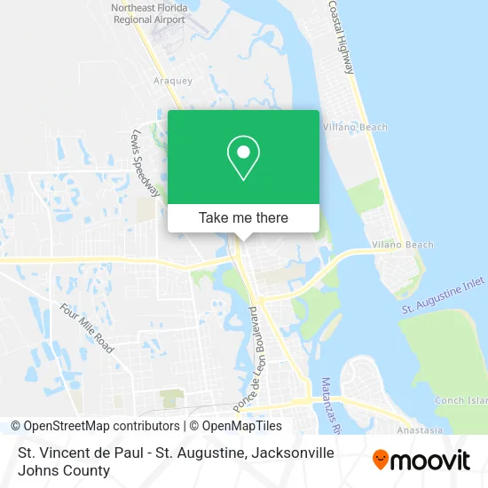 Mapa de St. Vincent de Paul - St. Augustine
