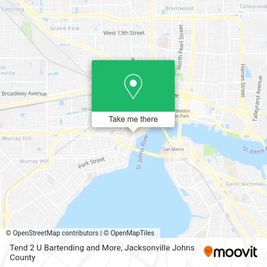 Tend 2 U Bartending and More map
