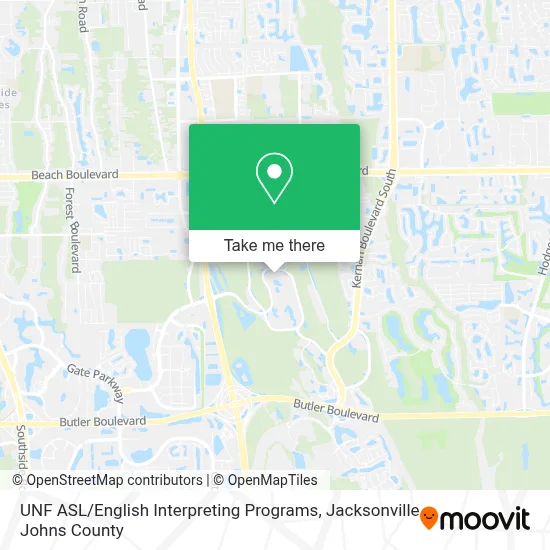 UNF ASL / English Interpreting Programs map