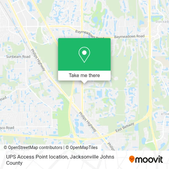 UPS Access Point location map