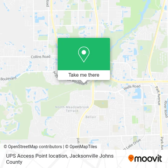 UPS Access Point location map