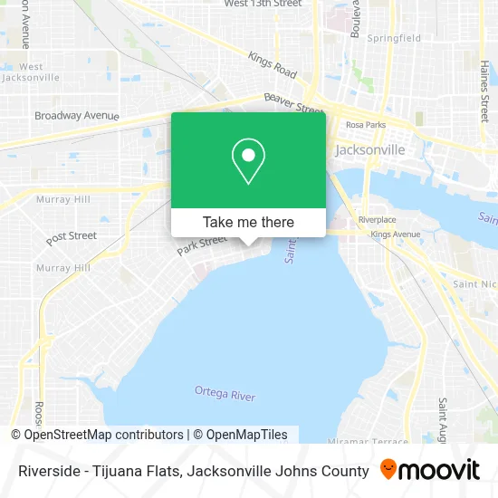 Riverside - Tijuana Flats map