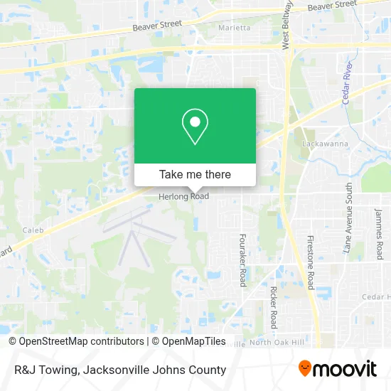 R&J Towing map