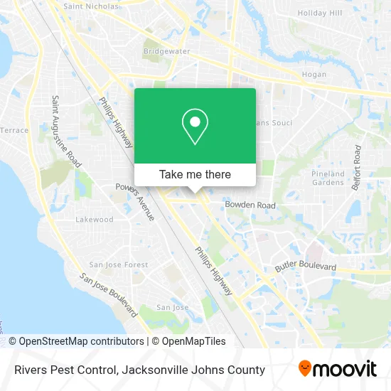 Rivers Pest Control map