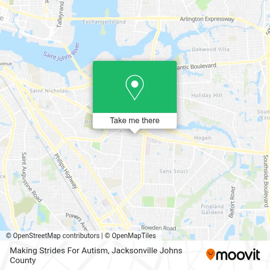 Making Strides For Autism map