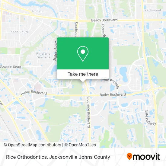 Rice Orthodontics map