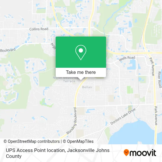 UPS Access Point location map