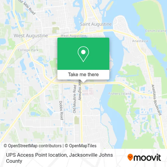 UPS Access Point location map