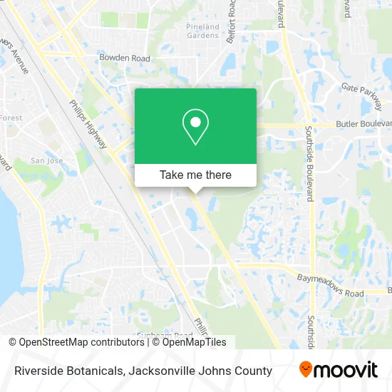 Riverside Botanicals map