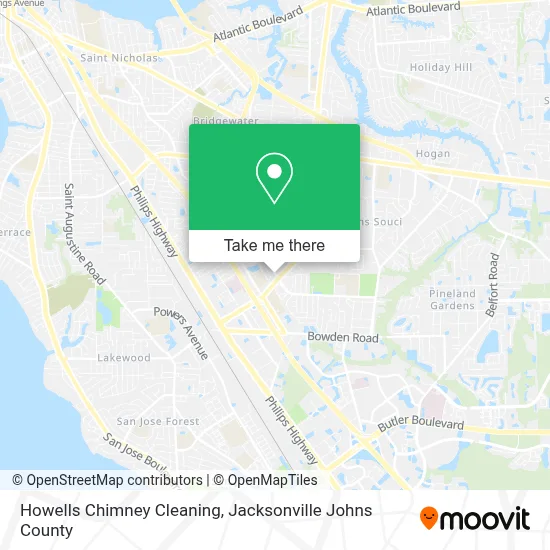 Howells Chimney Cleaning map