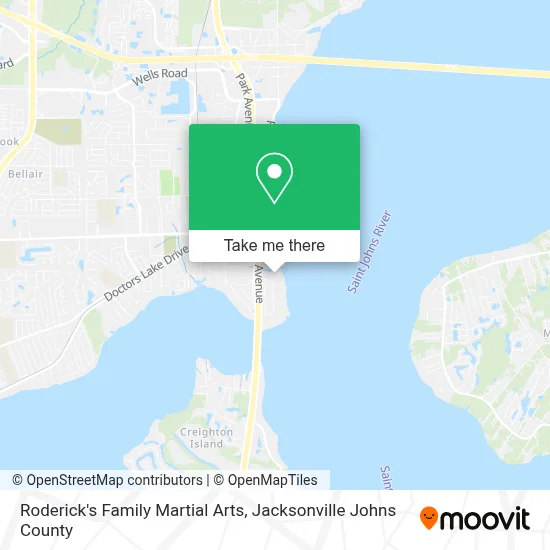 Roderick's Family Martial Arts map