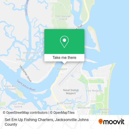 Set Em Up Fishing Charters map