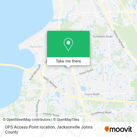 UPS Access Point location map