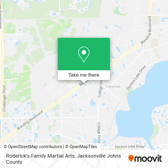 Roderick's Family Martial Arts map