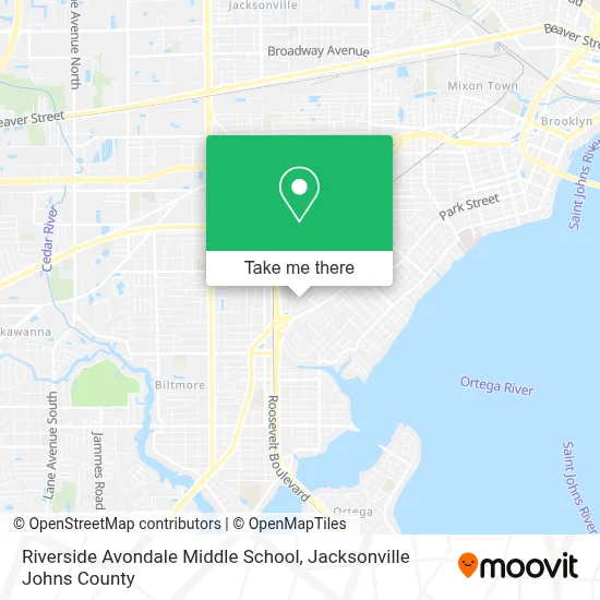 Riverside Avondale Middle School map