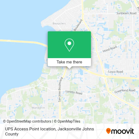 UPS Access Point location map