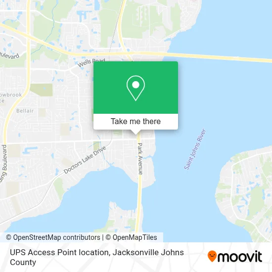 UPS Access Point location map