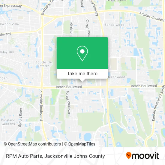 RPM Auto Parts map