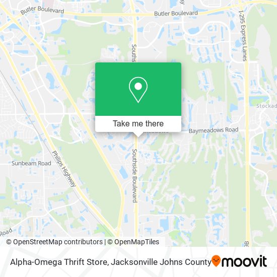 Alpha-Omega Thrift Store map
