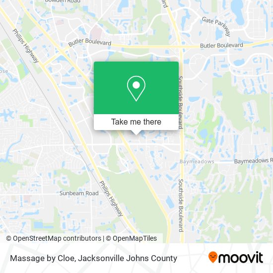 Massage by Cloe map
