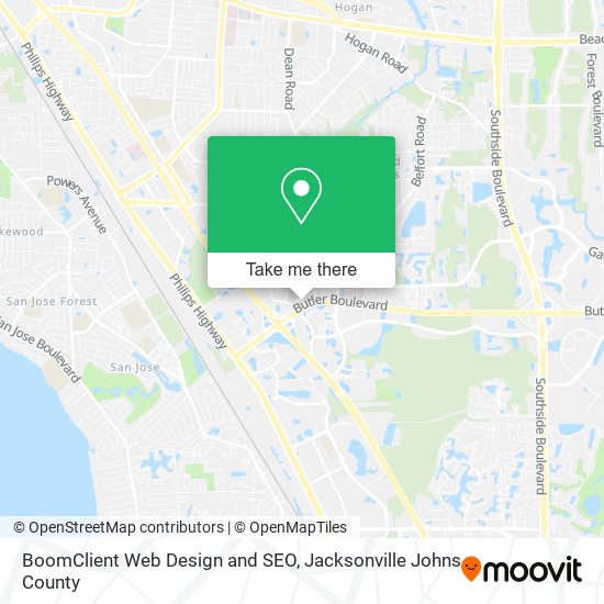 BoomClient Web Design and SEO map