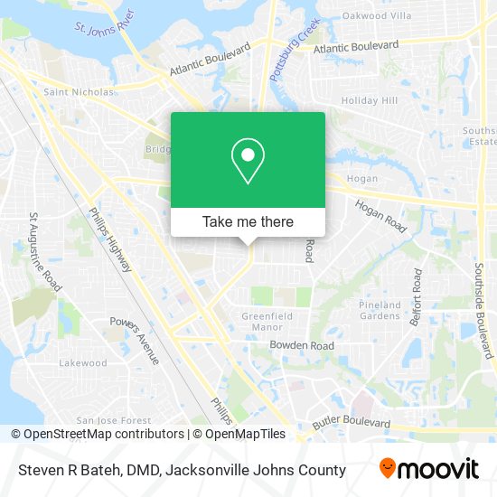 Steven R Bateh, DMD map