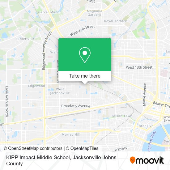 Mapa de KIPP Impact Middle School