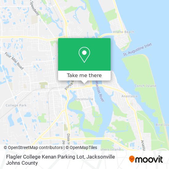 Flagler College Kenan Parking Lot map