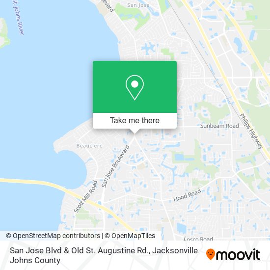 San Jose Blvd & Old St. Augustine Rd. map