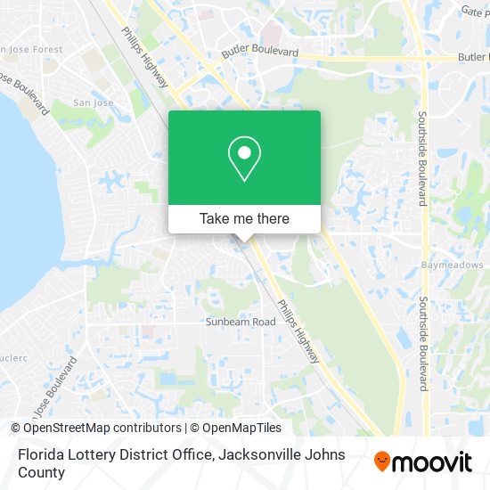 Mapa de Florida Lottery District Office
