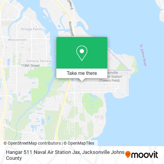 Mapa de Hangar 511 Naval Air Station Jax