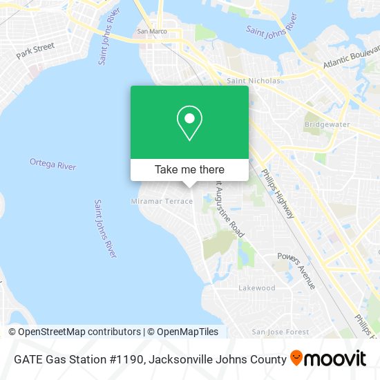GATE Gas Station #1190 map