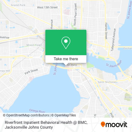 Mapa de Riverfront Inpatient Behavioral Health @ BMC