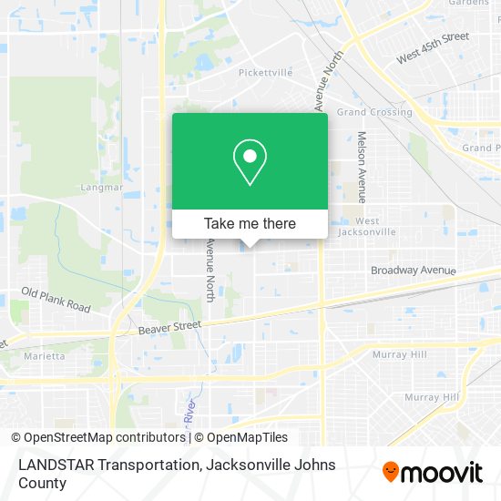 LANDSTAR Transportation map