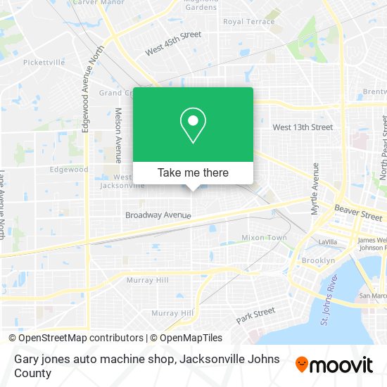 Gary jones auto machine shop map