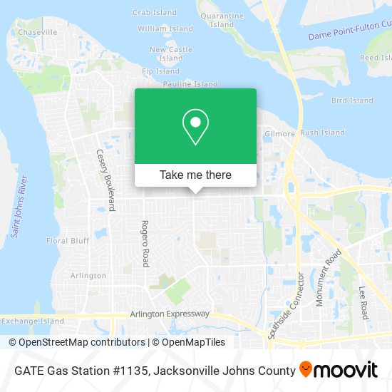 Mapa de GATE Gas Station #1135