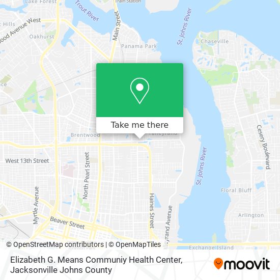 Mapa de Elizabeth G. Means Communiy Health Center