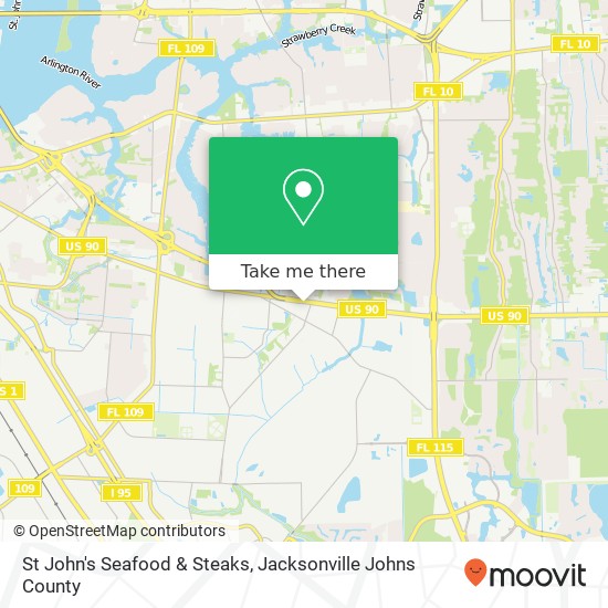 St John's Seafood & Steaks map