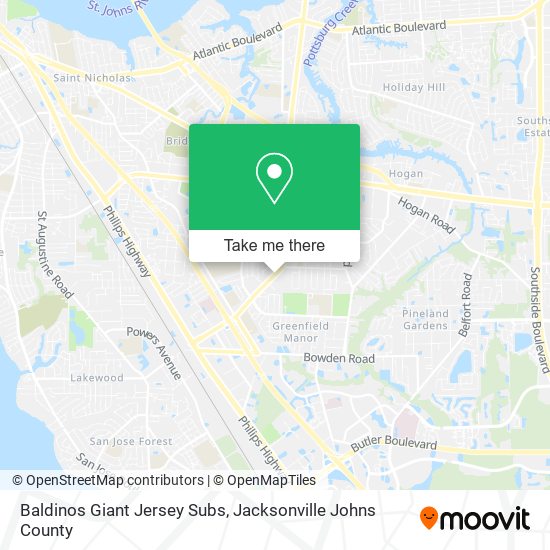 Mapa de Baldinos Giant Jersey Subs