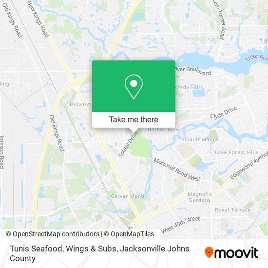 Tunis Seafood, Wings & Subs map