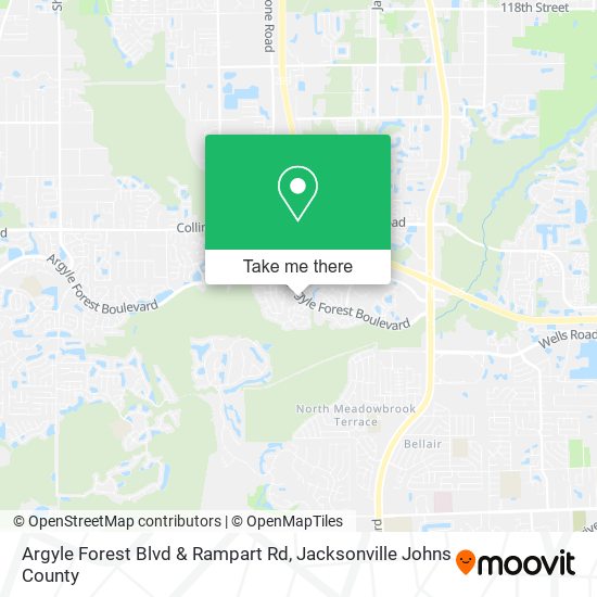 Argyle Forest Blvd & Rampart Rd map