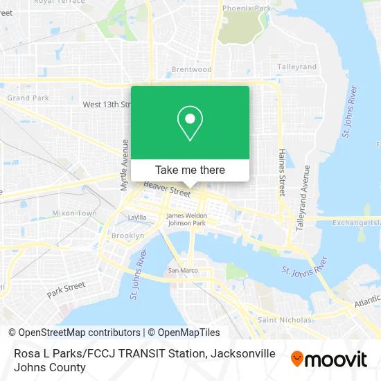 Rosa L Parks / FCCJ TRANSIT Station map