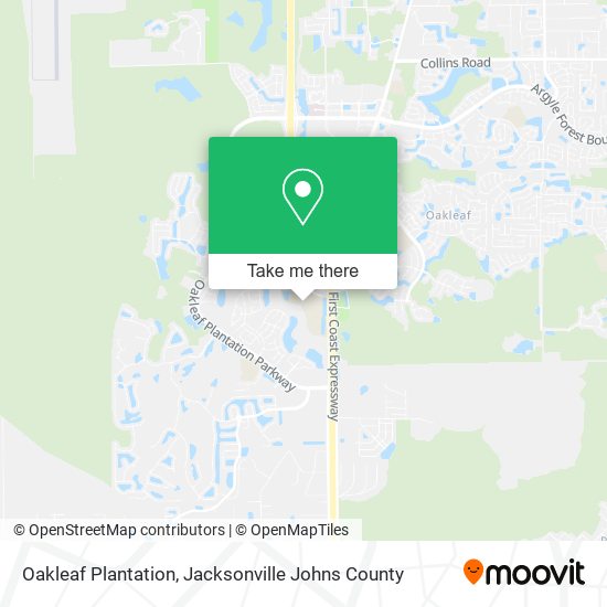 Mapa de Oakleaf Plantation