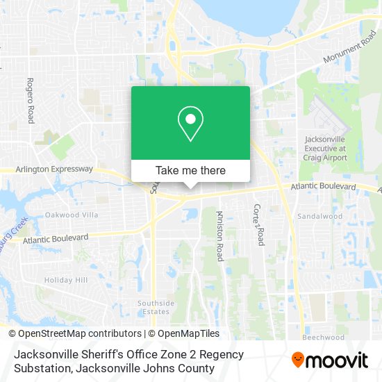 Jacksonville Sheriff's Office Zone 2 Regency Substation map