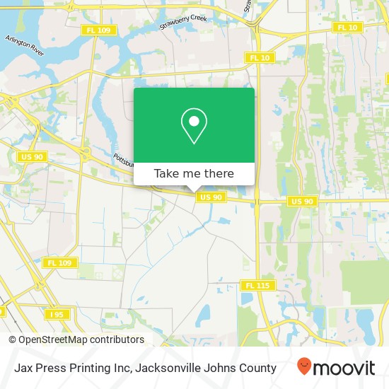 Mapa de Jax Press Printing Inc