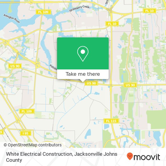 White Electrical Construction map