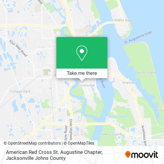 American Red Cross St. Augustine Chapter map