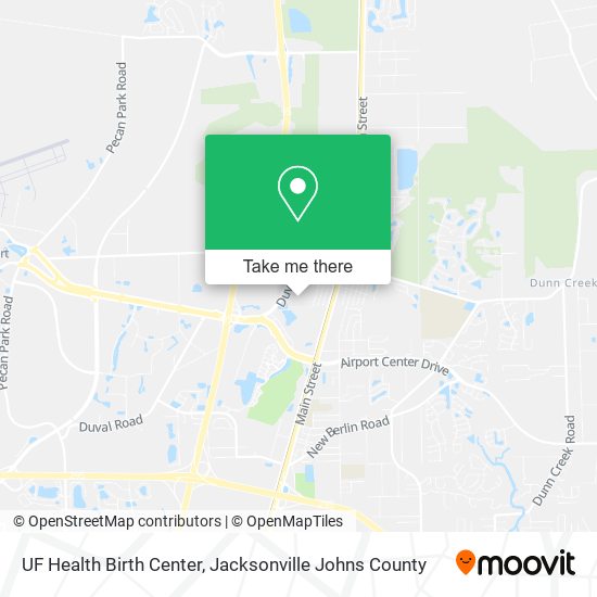 Mapa de UF Health Birth Center