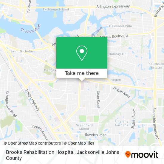 Brooks Rehabilitation Hospital map