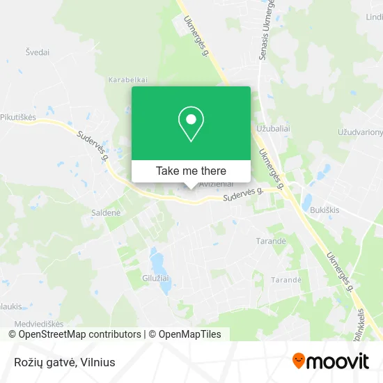 Карта Rožių gatvė